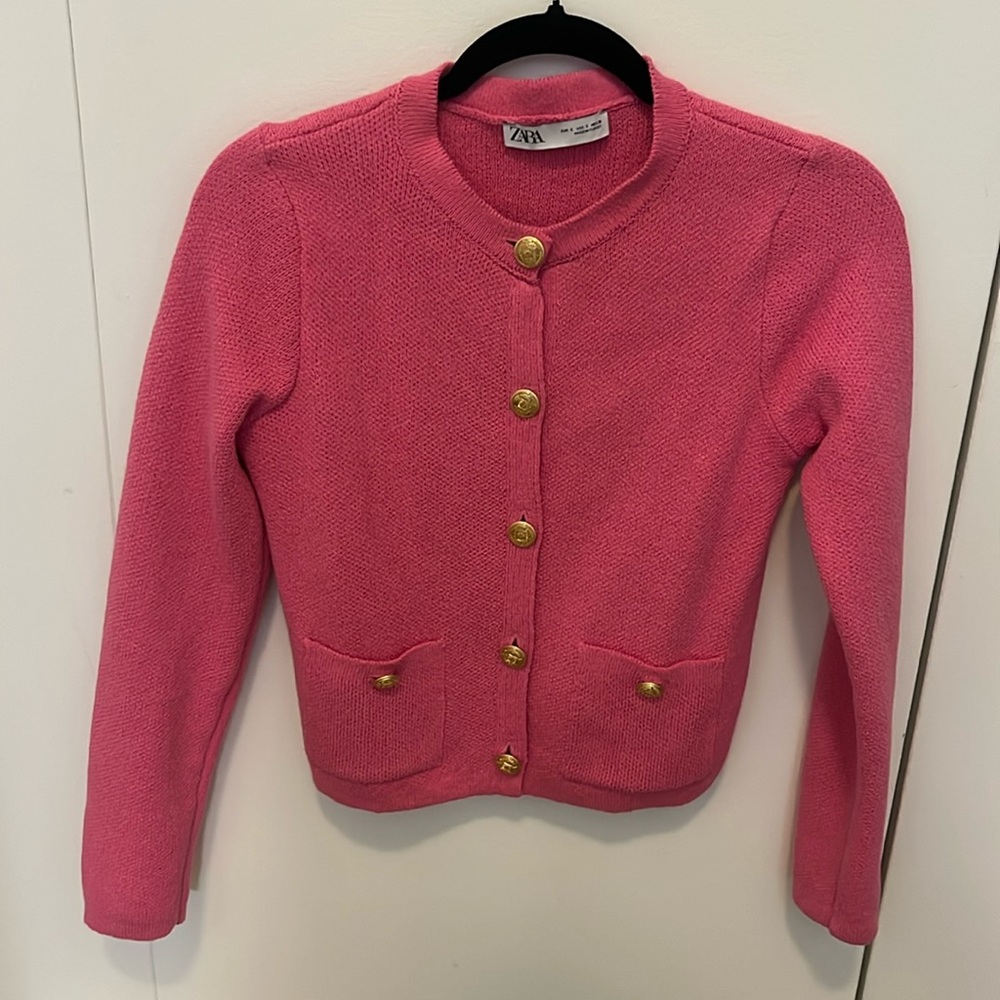 Zara Never Worn Pink Lady Jacket Cardigan